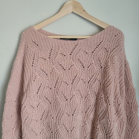Belina Pullover Longsleeve Knit Sweater Size L in Pale Pink - Picture 4 of 11